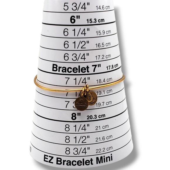 Alex and Ani Gold Tone World Peace Rafaelian Bangle Bracelet - Picture 8 of 9